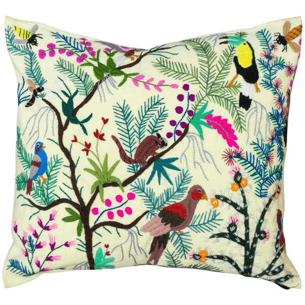 Oaxaca Embroidered Pillow Modern Nomad Home Denver CO