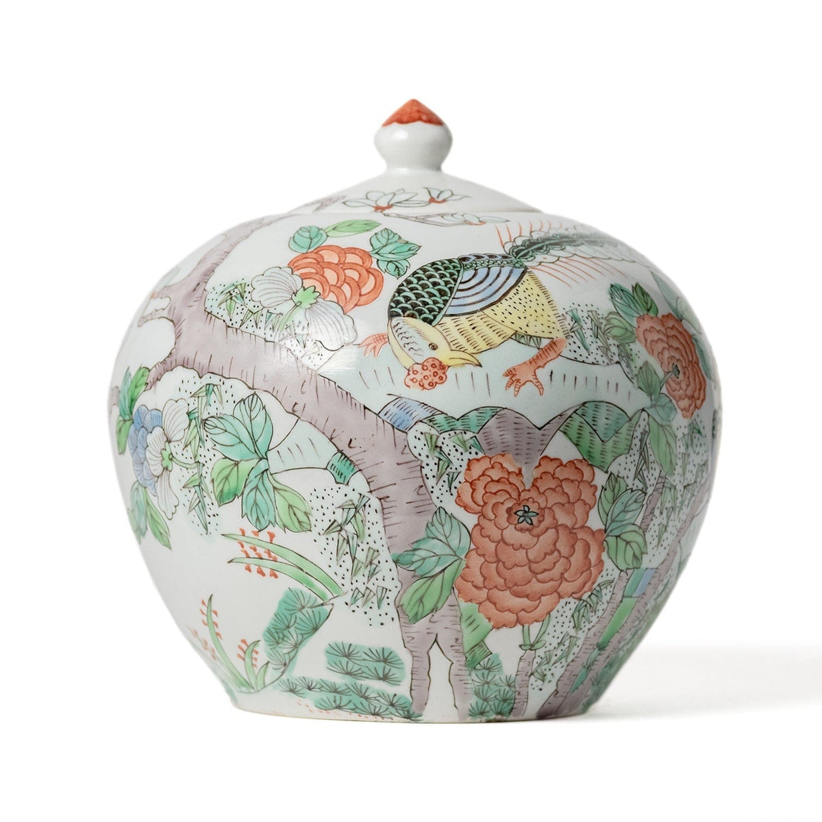 Peacock Famille Rose Porcelain Vase Modern Nomad Home Modern Nomad Home decor store Denver CO Colorado