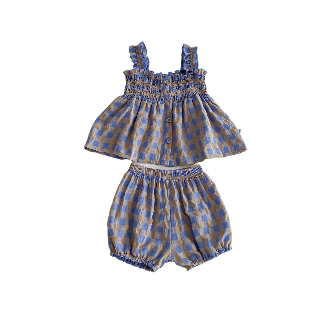 Plaid Strappy Dress and Shorts 2-Piece MyKids-USA® Modern Nomad Home decor store Denver CO Colorado