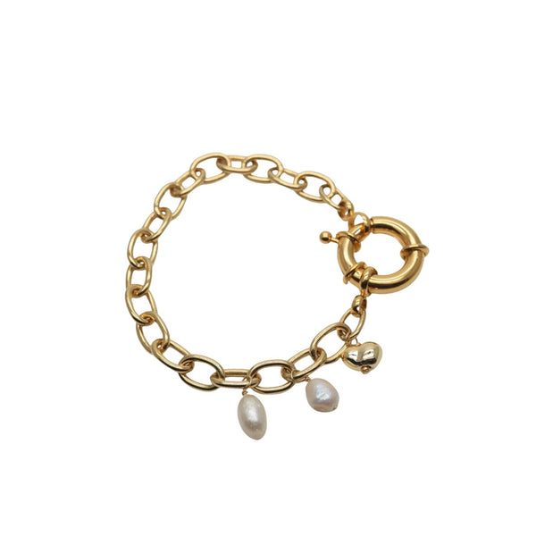 Robyn bracelet with gold and pearls product photo