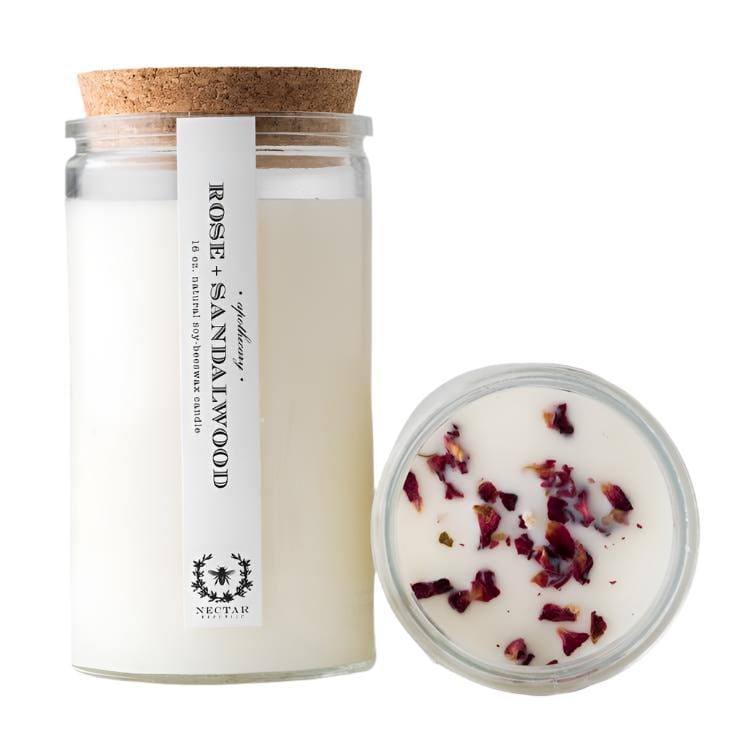 Rose Sandalwood: Apothecary Candle (Grounding) Nectar Republic Modern Nomad Home decor store Denver CO Colorado
