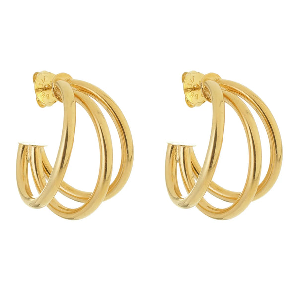 Gold Triple Hoop Earrings Modern Nomad Home Modern Nomad Home decor store Denver CO Colorado