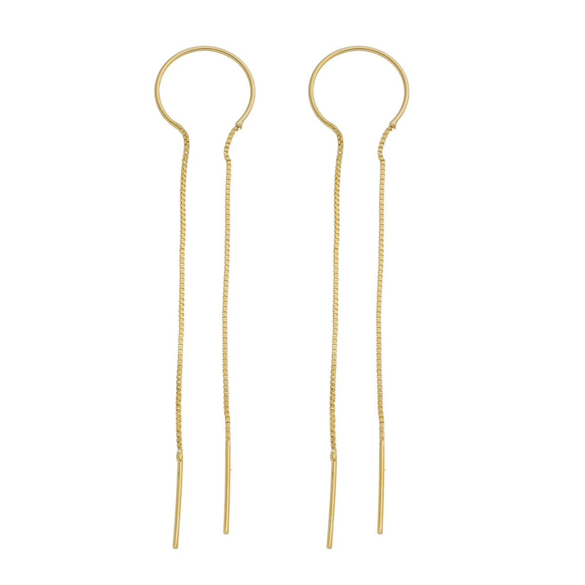 Gold Loop Thread Earrings Modern Nomad Home Modern Nomad Home decor store Denver CO Colorado