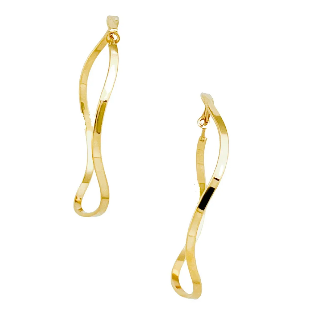 Gold Wavy Hoops Modern Nomad Home Modern Nomad Home decor store Denver CO Colorado