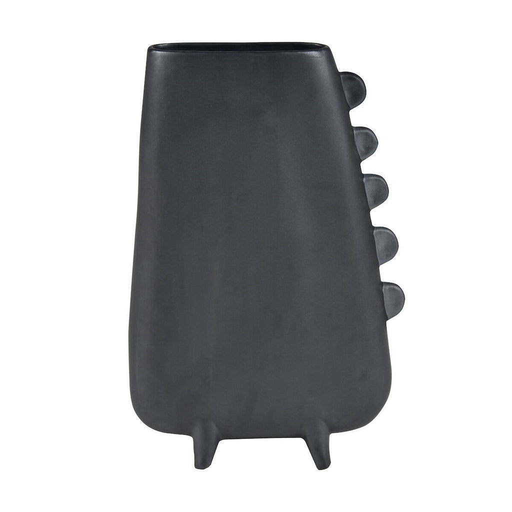 Sharpe Matte Black Triangular Ceramic Decorative Vase product photo 