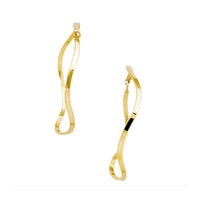 Gold Wavy Hoops