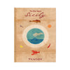 The Silver Spoon: Sicily cookbook by Phaidon, featuring a vintage-style illustrated cover with a beige parchment background, a central blue bowl graphic, and red and orange food illustrations.