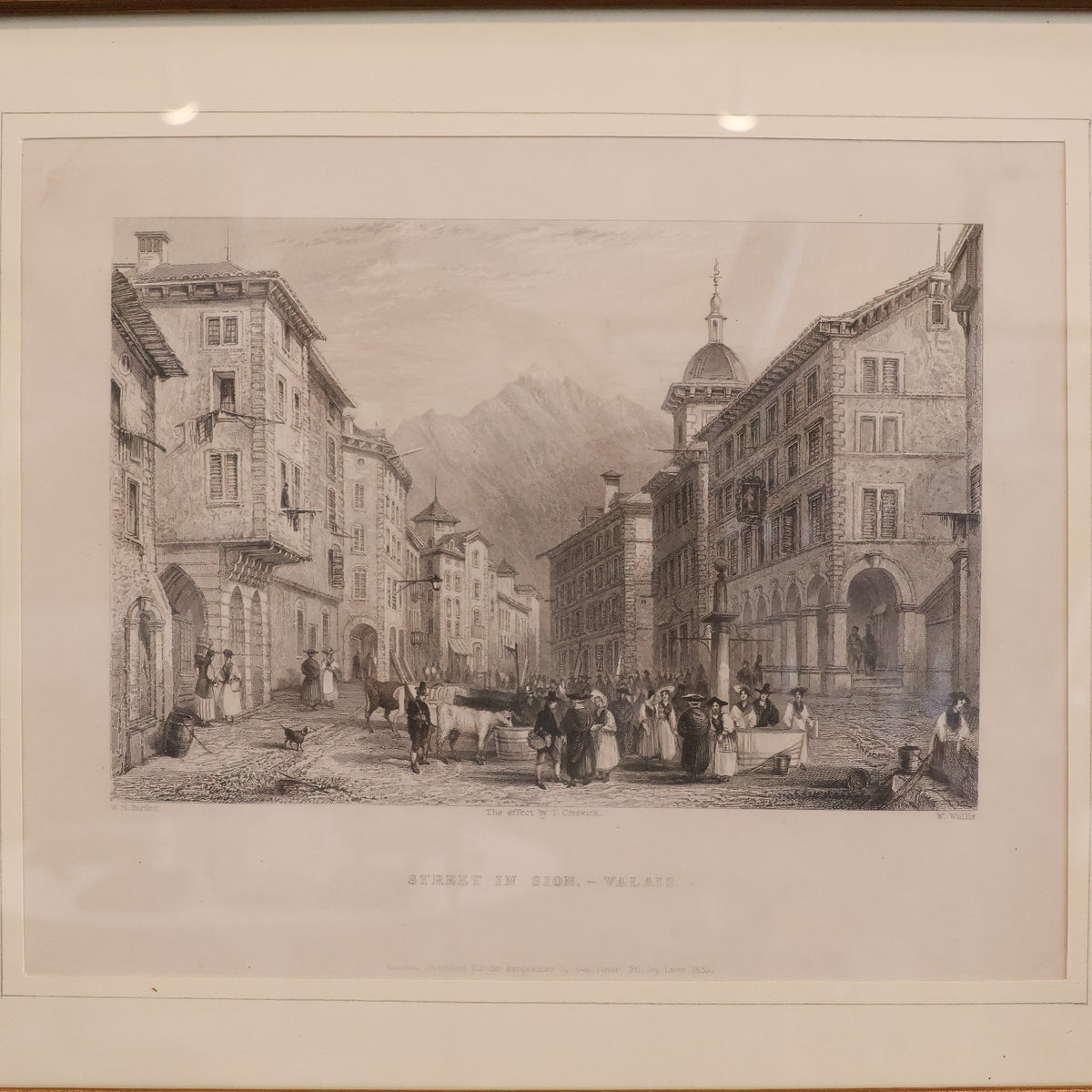 Street in Sion. - Valais. Framed Print