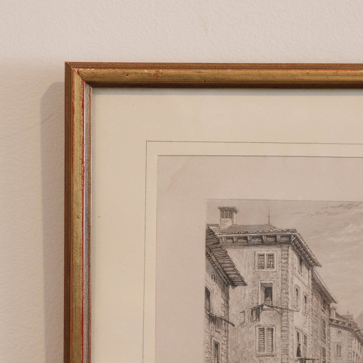 Street in Sion. - Valais. Framed Print