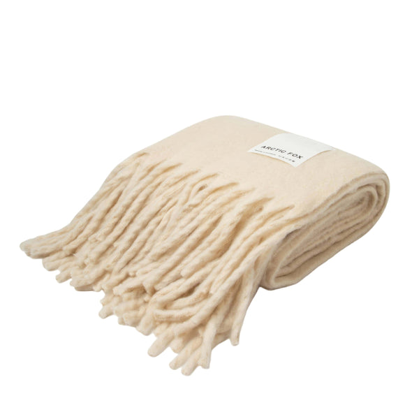 The Reykjavik Throw - 100% Recycled - Pebble Beige - FW25 Arctic Fox & Co. - North America Modern Nomad Home decor store Denver CO Colorado