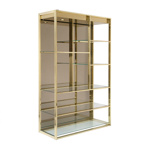 Vintage Brass Étagère w/ Glass Shelves Modern Nomad Home Modern Nomad Home decor store Denver CO Colorado