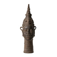 Benin Bronze Portrait Figure Modern Nomad Home Modern Nomad Home decor store Denver CO Colorado