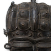 Senufo lost-wax cast bronze mask – aged patina detail