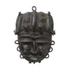 Vintage Senufo bronze mask from Côte d'Ivoire – front view