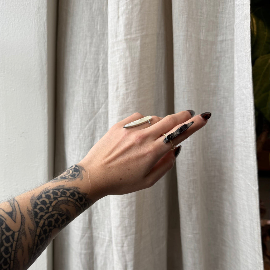 White Bone Ring Modern Nomad Home Modern Nomad Home decor store Denver CO Colorado