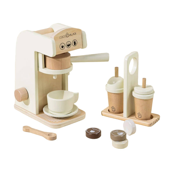 Wooden Coffee Maker Set - Foam Coco Village Modern Nomad Home decor store Denver CO Colorado