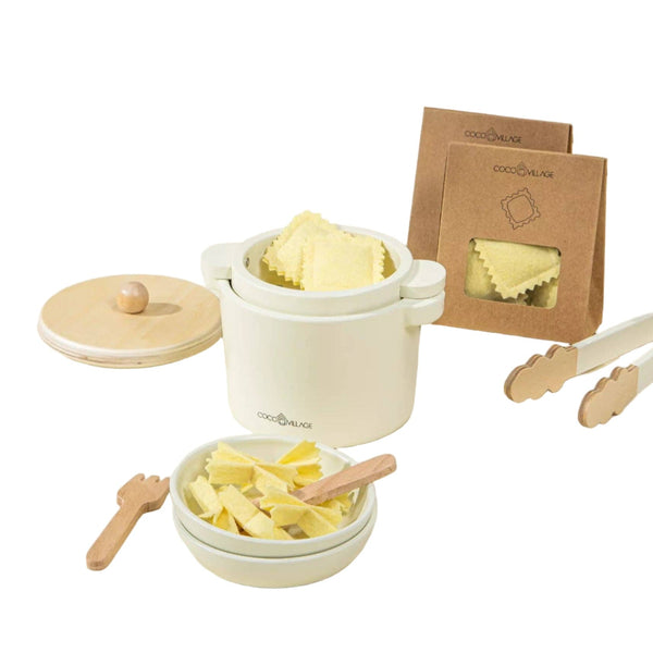 Wooden Pasta Playset Coco Village Modern Nomad Home decor store Denver CO Colorado