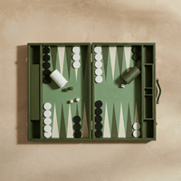 Leather Backgammon Set (Green)