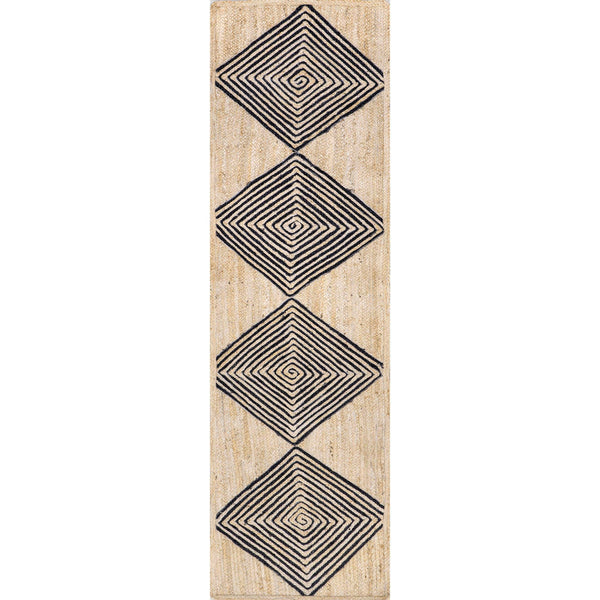 Axel Diamond Jute Area Rug RUGS USA Modern Nomad Home decor store Denver CO Colorado