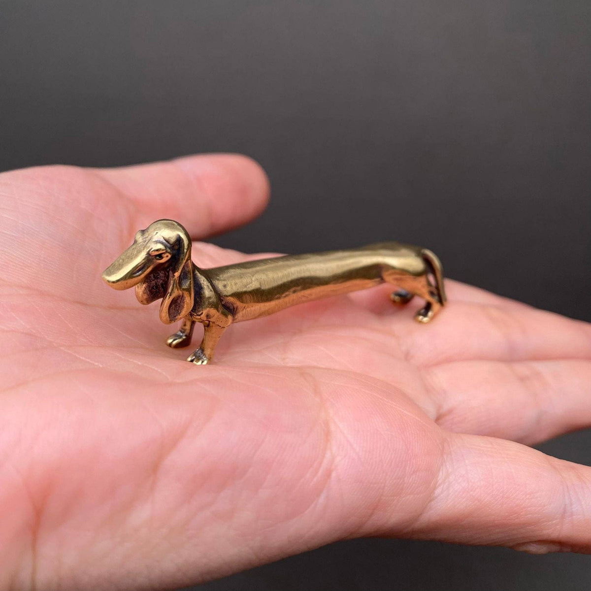 Brass Dachshund Dog