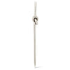Silver cocktail pick on a white background