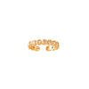 Gold ring with embedded clear cubic zirconia