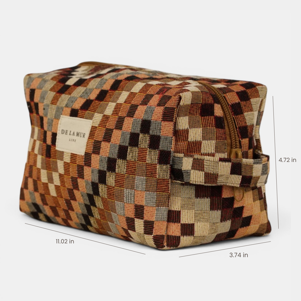 Zigzag Jacquard Makeup Bag (Squared)