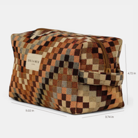 Zigzag Jacquard Makeup Bag (Squared)