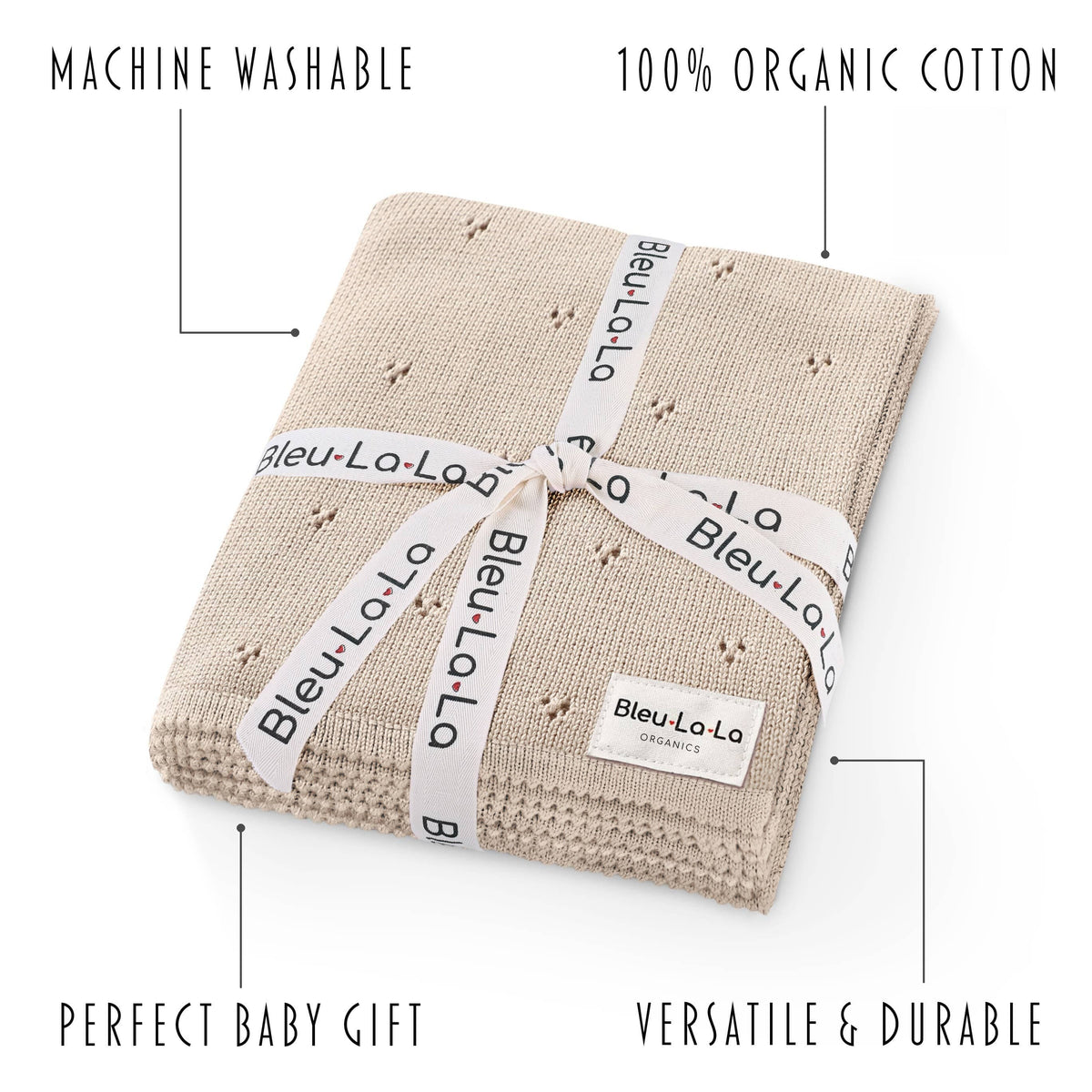 Organic Cotton Pointelle Baby Blanket