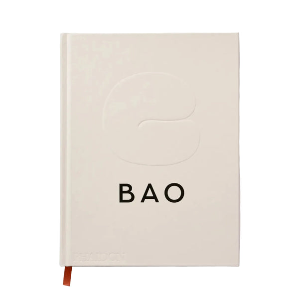 Beige notebook with 'BAO' printed on it against a white background