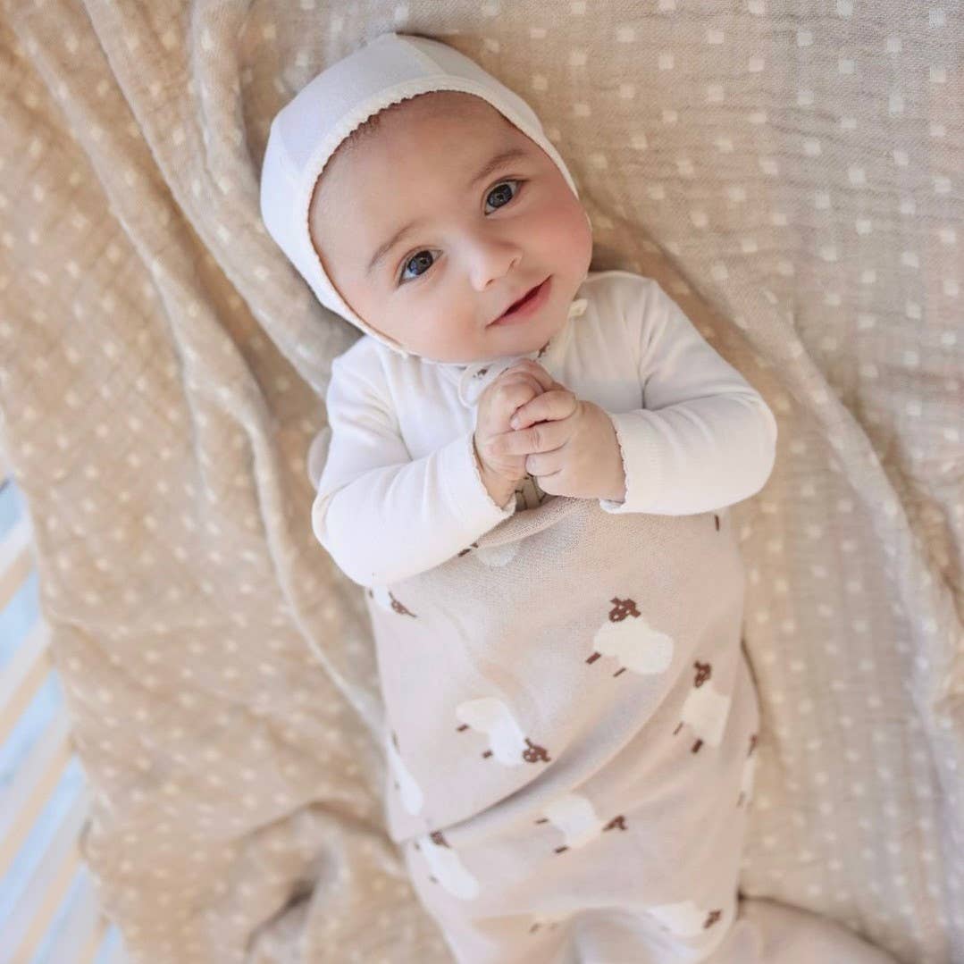Cotton Swaddle Baby Blanket (Sheep)