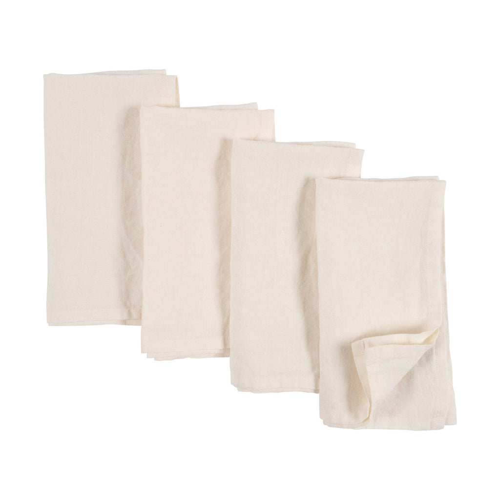 Verona 100%  Stone Washed Linen Napkins-Set Of 4, 20" x 20" KAF Home Modern Nomad Home decor store Denver CO Colorado
