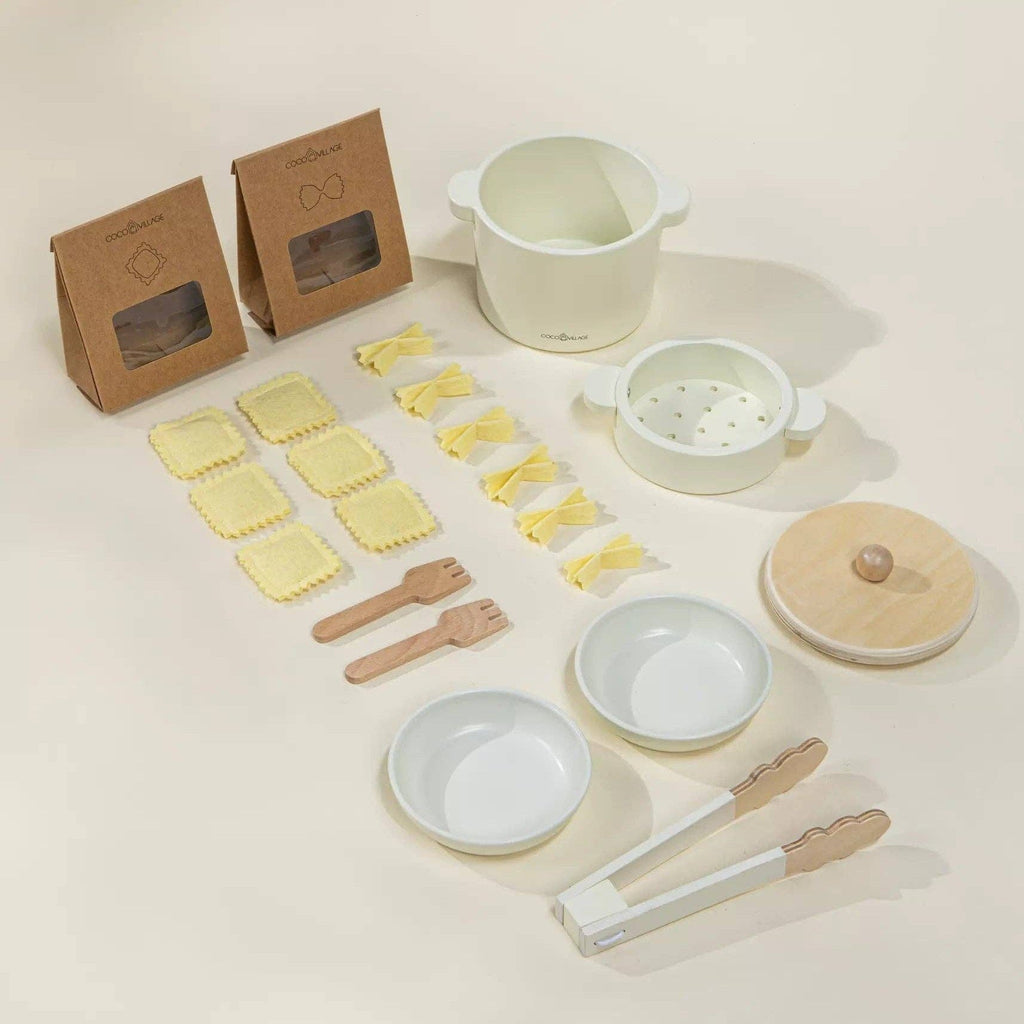 Wooden Pasta Playset Coco Village Modern Nomad Home decor store Denver CO Colorado