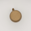 Brown ceramic mug on a white background