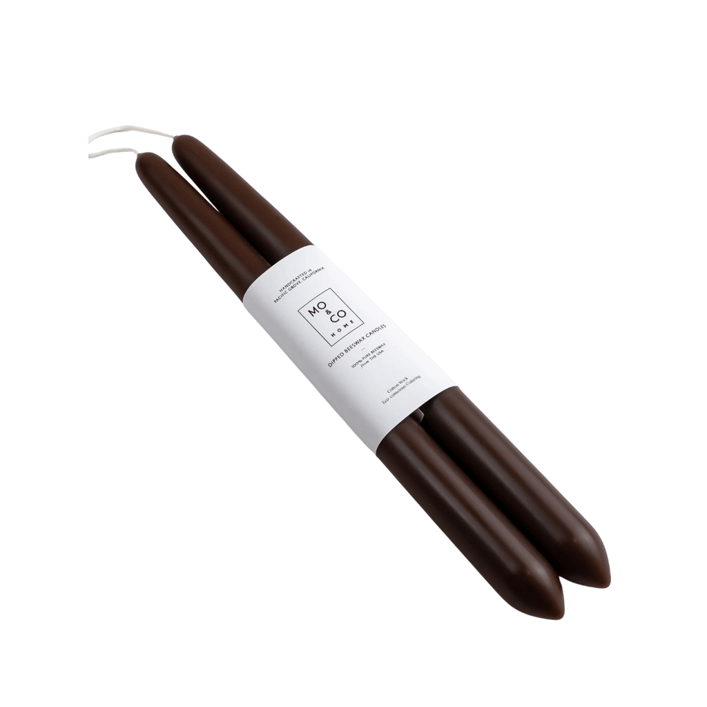 Chestnut brown taper candles