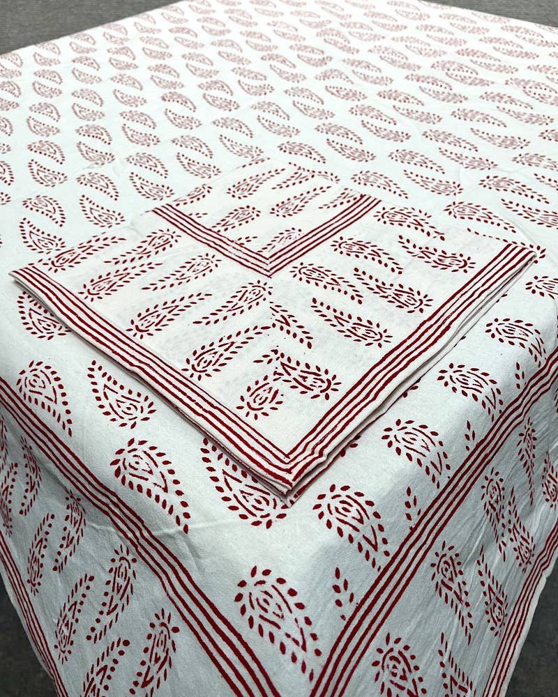 Red Abbey Paisley Napkin