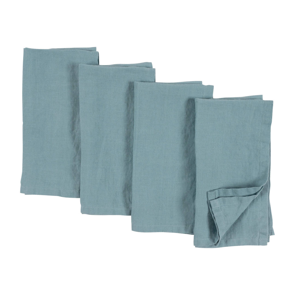 Verona 100%  Stone Washed Linen Napkins-Set Of 4, 20" x 20" KAF Home Modern Nomad Home decor store Denver CO Colorado
