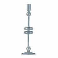 large light blue candle holder on a white background
