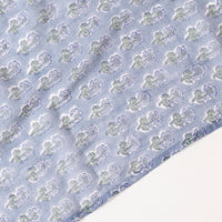 Malin Blue Block Printed Scarf