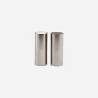 Brushed Silver Salt & Pepper Shakers