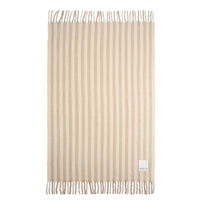 The Wool Stripe Throw - Pale Taupe Stripe - FW25 Arctic Fox & Co. - North America Modern Nomad Home decor store Denver CO Colorado