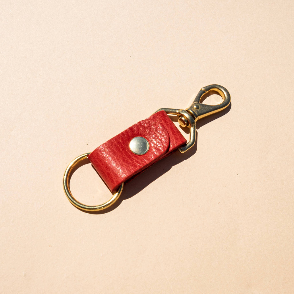 Keychain - Tomato Leather Primecut Modern Nomad Home decor store Denver CO Colorado