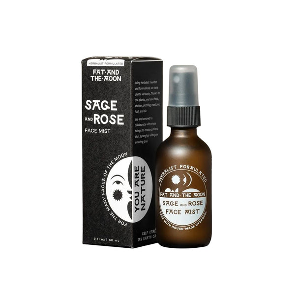 Sage Rose Face Mist bottle and packaging on a white background