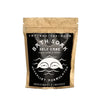Bath soak package with branding on a white background