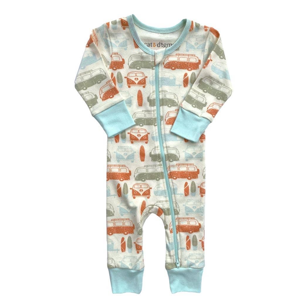 Vintage Bus Cotton Zippy