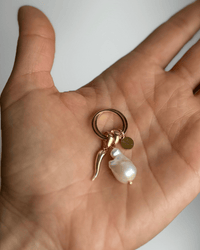 Pearl + Cornicello Charm Bracelet