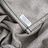 gray striped cashmere blanket with tag 