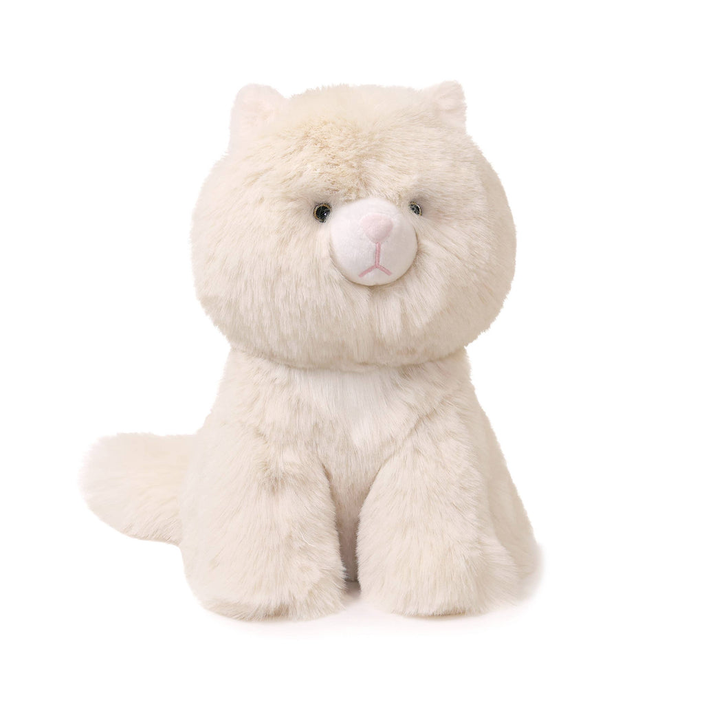 Plush toy cat on a white background