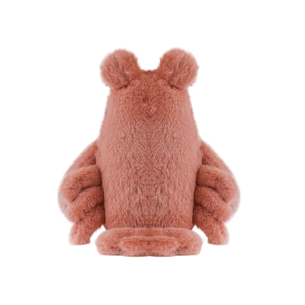 Brown lobster plush on a white background