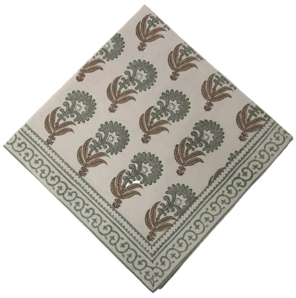 Decorative napkin with floral pattern on a white background